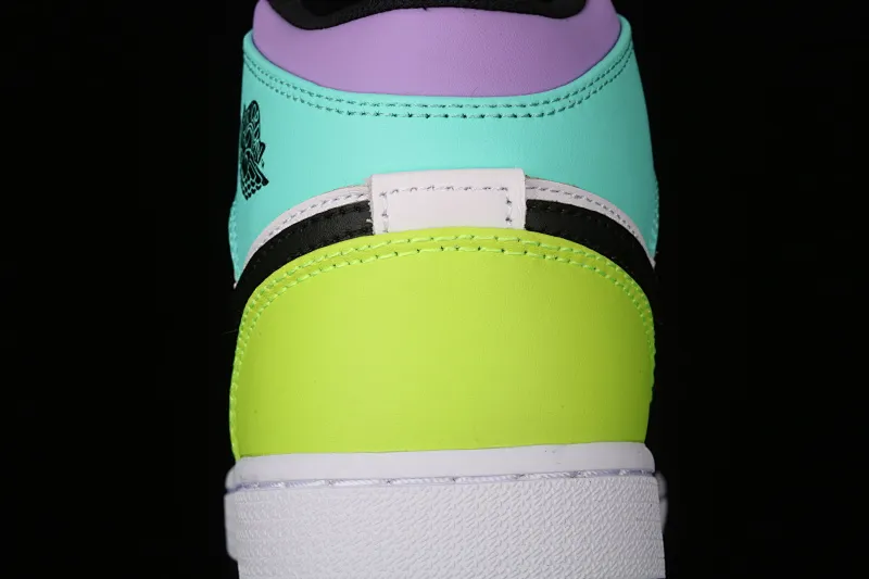 All categories Air Jordan Jordan series basketball shoes Air Jordan 1 Mid Air Jordan1 Low AJ1 Joe 1 blue purple red Zhongbang basketball shoes 554725-175